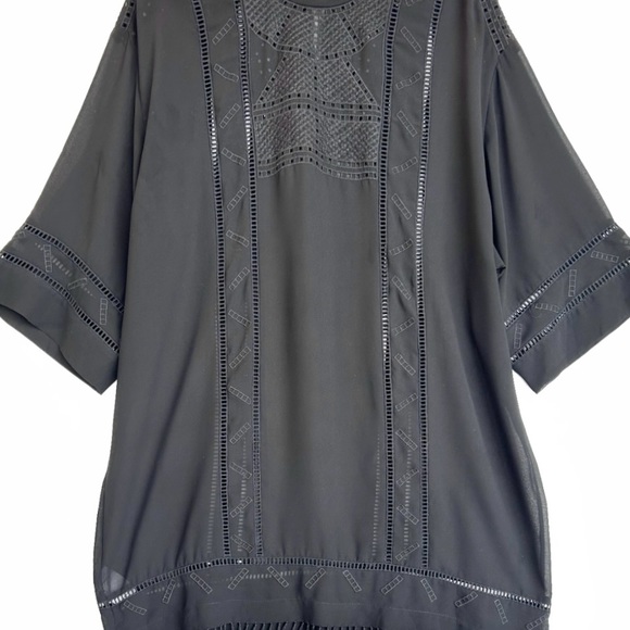 Country Road, Oversized embroidered fringe dress, XXS - Picture 2 of 4